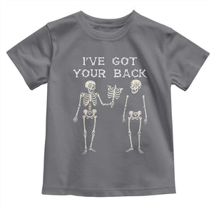 Funny Skeleton Toddler T Shirt I Have Got Your Back Bone Pun TS12 Charcoal Print Your Wear