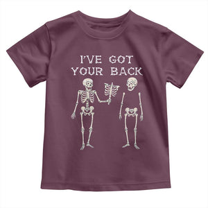 Funny Skeleton Toddler T Shirt I Have Got Your Back Bone Pun TS12 Maroon Print Your Wear
