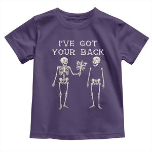 Funny Skeleton Toddler T Shirt I Have Got Your Back Bone Pun TS12 Purple Print Your Wear