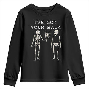 Funny Skeleton Youth Sweatshirt I Have Got Your Back Bone Pun TS12 Black Print Your Wear