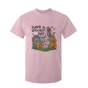 Funny Halloween Skeleton T Shirt For Kid Have A Spooky Day TS12 Light Pink Print Your Wear