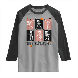 Funny The Skeleton Crew Raglan Shirt Dancing Skeletons Halloween For Boys Girl Kids TS12 Sport Gray Black Print Your Wear