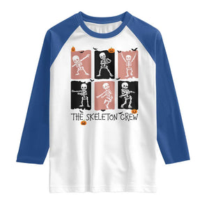 Funny The Skeleton Crew Raglan Shirt Dancing Skeletons Halloween For Boys Girl Kids TS12 White Royal Print Your Wear