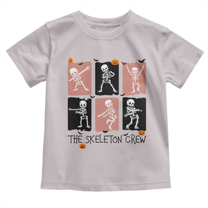 Funny The Skeleton Crew Toddler T Shirt Dancing Skeletons Halloween For Boys Girl Kids TS12 Ice Gray Print Your Wear