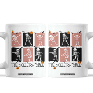 Funny The Skeleton Crew Coffee Mug Dancing Skeletons Halloween For Boys Girl Kids TS12 White Print Your Wear