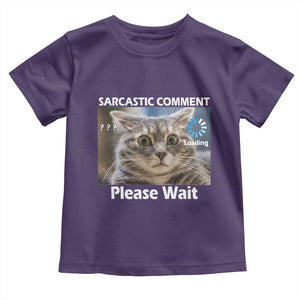 Sarcastic Comment Loading Please Wait Toddler T Shirt Funny Cat Meme Gift TS12 Purple Print Your Wear