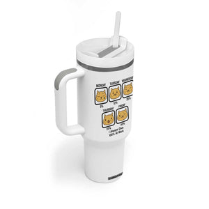Funny Cat Office Mood Tumbler With Handle I Always Give 100% At Work Quote TS12 Print Your Wear