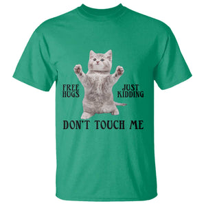 Free Hugs Do Not Touch Me T Shirt Funny Cat Meme TS12 Irish Green Print Your Wear