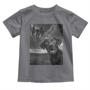 Funny Labrador Selfie With Mothman Toddler T Shirt Cryptid Gift TS12 Charcoal Print Your Wear