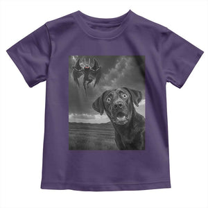 Funny Labrador Selfie With Mothman Toddler T Shirt Cryptid Gift TS12 Purple Print Your Wear