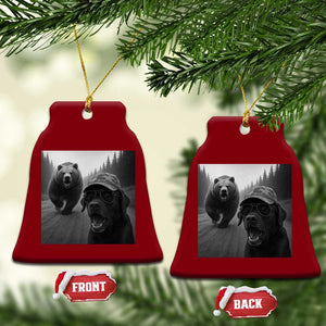 Funny Labrador Selfie With Bear Ceramic Ornament Dog Lover Gift TS12 Print Your Wear