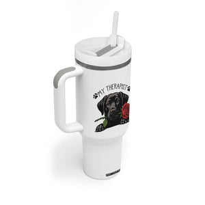 Black Labrador Retriever Is My Therapist Tumbler With Handle Dog Lover Gift TS12 Print Your Wear