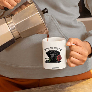 Black Labrador Retriever Is My Therapist Coffee Mug Dog Lover Gift TS12 Print Your Wear