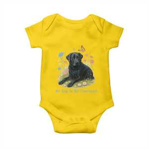 My Dog Is My Therapist Baby Onesie Labrador Retriever Lover Gift TS12 Daisy Print Your Wear