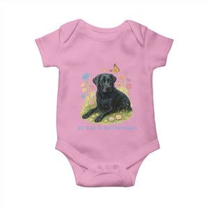 My Dog Is My Therapist Baby Onesie Labrador Retriever Lover Gift TS12 Light Pink Print Your Wear