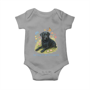 My Dog Is My Therapist Baby Onesie Labrador Retriever Lover Gift TS12 Sport Gray Print Your Wear