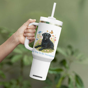 My Dog Is My Therapist Tumbler With Handle Labrador Retriever Lover Gift TS12 Print Your Wear