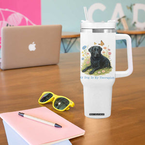 My Dog Is My Therapist Tumbler With Handle Labrador Retriever Lover Gift TS12 Print Your Wear
