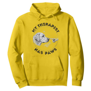Funny Labrador Retriever Gift Hoodie My Therapist Has Paws TS12 Daisy Print Your Wear