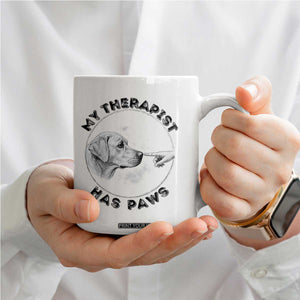 Funny Labrador Retriever Gift Coffee Mug My Therapist Has Paws TS12 Print Your Wear