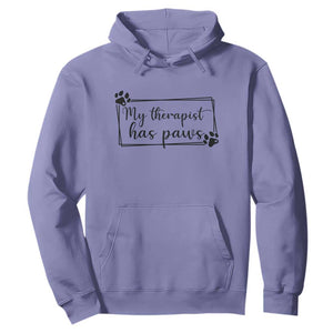 Funny Dog Lover Hoodie My Therapist Has Paws TS12 Violet Print Your Wear