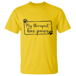 Funny Dog Lover T Shirt My Therapist Has Paws TS12 Daisy Print Your Wear