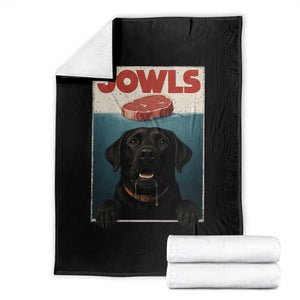 Black Labrador Retriever Throw Blanket Funny Jowls Horror Dog Poster TS12 Black Print Your Wear