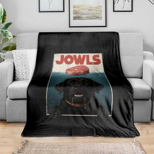 Black Labrador Retriever Throw Blanket Funny Jowls Horror Dog Poster TS12 Print Your Wear
