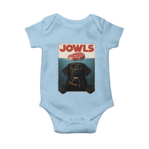 Black Labrador Retriever Baby Onesie Funny Jowls Horror Dog Poster TS12 Light Blue Print Your Wear