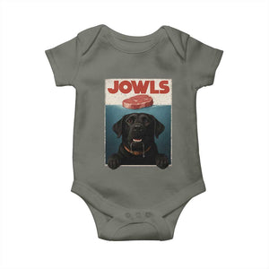 Black Labrador Retriever Baby Onesie Funny Jowls Horror Dog Poster TS12 Military Green Print Your Wear