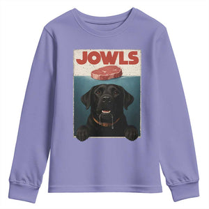 Black Labrador Retriever Youth Sweatshirt Funny Jowls Horror Dog Poster TS12 Violet Print Your Wear