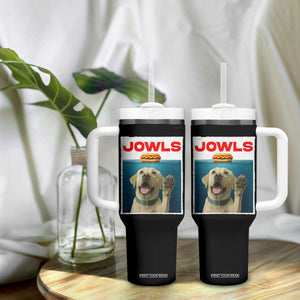 Funny Yellow Lab Jowls Tumbler With Handle Labrador Retriever Lover Gift TS12 Print Your Wear