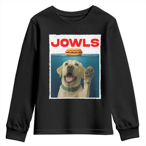 Funny Yellow Lab Jowls Youth Sweatshirt Labrador Retriever Lover Gift TS12 Black Print Your Wear
