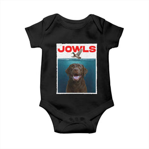 Chocolate Labrador Retriever Baby Onesie Funny Jowls Horror Dog Poster TS12 Black Print Your Wear