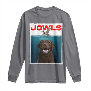 Chocolate Labrador Retriever Long Sleeve Shirt Funny Jowls Horror Dog Poster TS12 Charcoal Print Your Wear