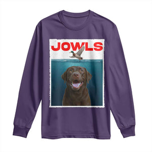 Chocolate Labrador Retriever Long Sleeve Shirt Funny Jowls Horror Dog Poster TS12 Purple Print Your Wear