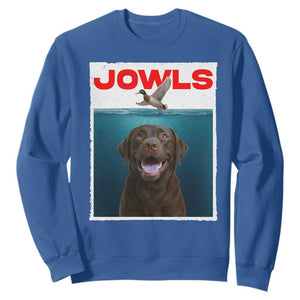 Chocolate Labrador Retriever Sweatshirt Funny Jowls Horror Dog Poster TS12 Royal Blue Print Your Wear