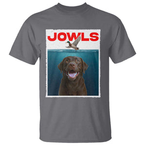 Chocolate Labrador Retriever T Shirt Funny Jowls Horror Dog Poster TS12 Charcoal Print Your Wear