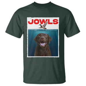Chocolate Labrador Retriever T Shirt Funny Jowls Horror Dog Poster TS12 Dark Forest Green Print Your Wear