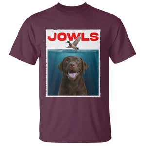 Chocolate Labrador Retriever T Shirt Funny Jowls Horror Dog Poster TS12 Maroon Print Your Wear