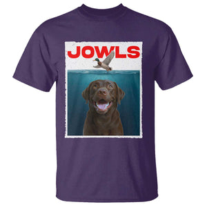 Chocolate Labrador Retriever T Shirt Funny Jowls Horror Dog Poster TS12 Purple Print Your Wear