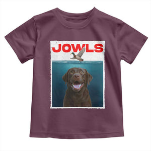 Chocolate Labrador Retriever Toddler T Shirt Funny Jowls Horror Dog Poster TS12 Maroon Print Your Wear