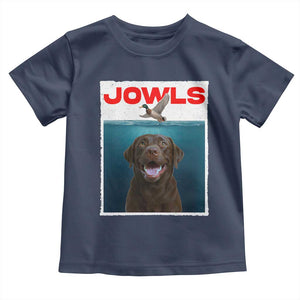 Chocolate Labrador Retriever Toddler T Shirt Funny Jowls Horror Dog Poster TS12 Navy Print Your Wear