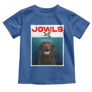 Chocolate Labrador Retriever Toddler T Shirt Funny Jowls Horror Dog Poster TS12 Royal Blue Print Your Wear