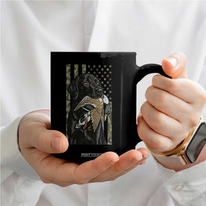 Patriotic Black Lab Coffee Mug Hunting Dog American Flag Camo Gift TS12 Print Your Wear