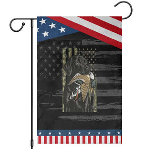 Patriotic Black Lab Garden Flag Hunting Dog American Flag Camo Gift TS12 Distressed Black Blue Print Your Wear