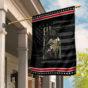 Patriotic Black Lab Garden Flag Hunting Dog American Flag Camo Gift TS12 Distressed Black Red Print Your Wear