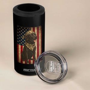 Black Labrador 4 in 1 Can Cooler Tumbler Hunting American Flag Dog Lover Gift TS12 Print Your Wear