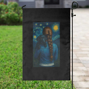 Starry Night Art Parody Garden Flag Girl And Labrador Retriever Dog Mom Gift TS12 Print Your Wear