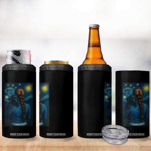 Starry Night Art Parody 4 in 1 Can Cooler Tumbler Girl And Labrador Retriever Dog Mom Gift TS12 Print Your Wear